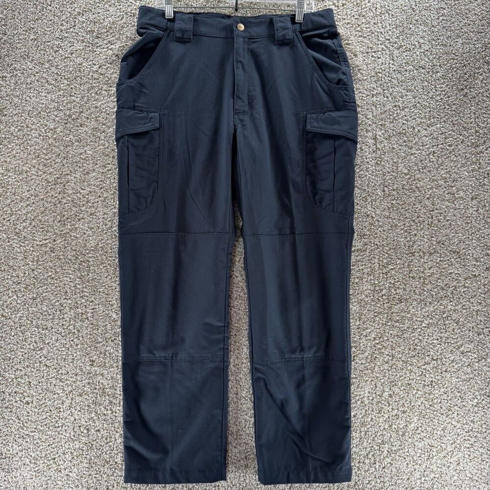 Tru Spec Pants Mens 34x30 Tactical Rip Stop Firefighter Cargo Pockets Blue Adult